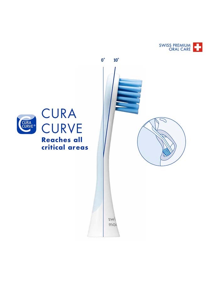 CURAPROX Hydrosonic pro, brush head sensitive, white/light blue, 2 pcs. - Image 5